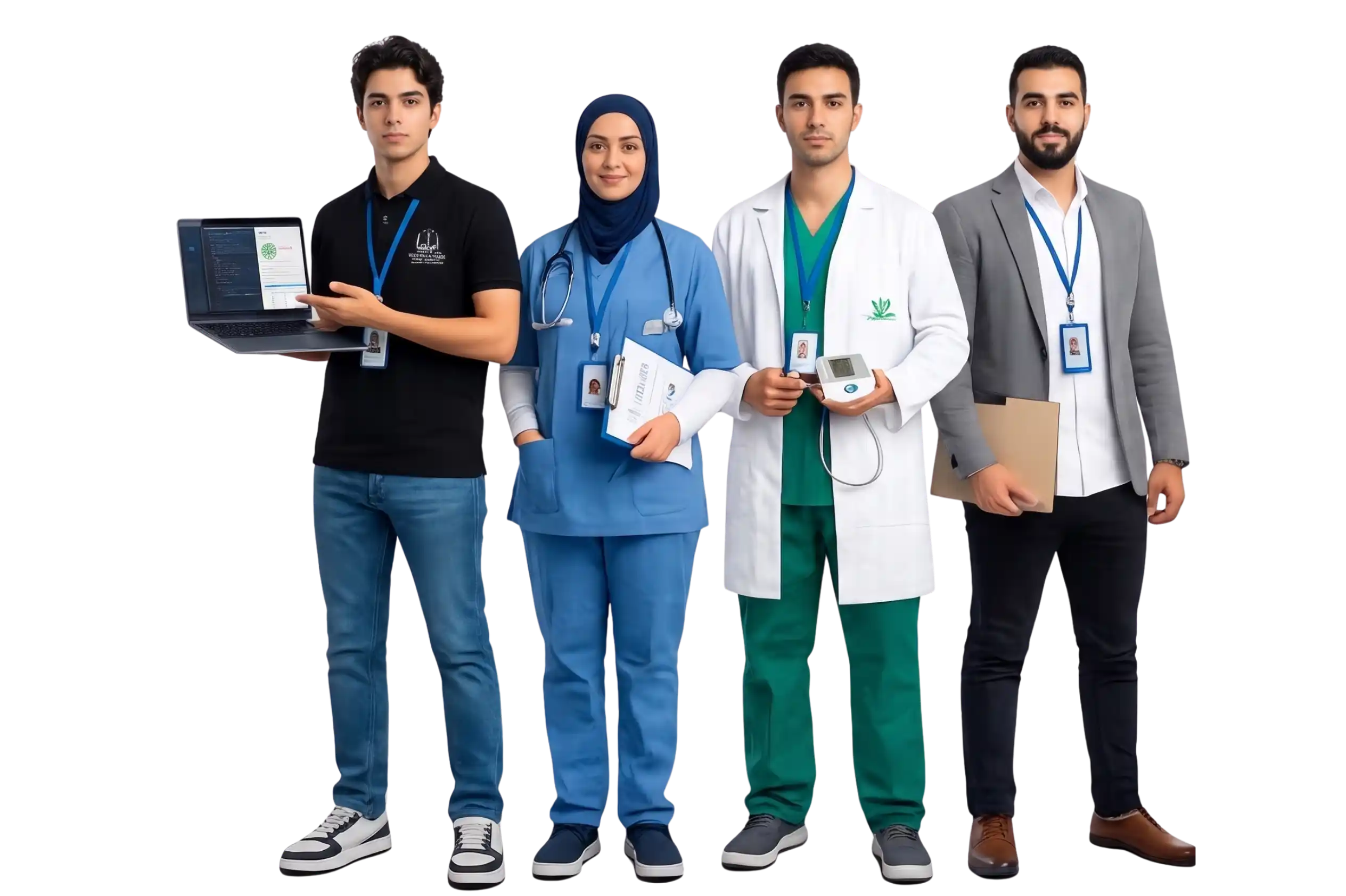 طلاب المعهد في تخصصات التمريض والتسيير والتدبير المعلومياتي